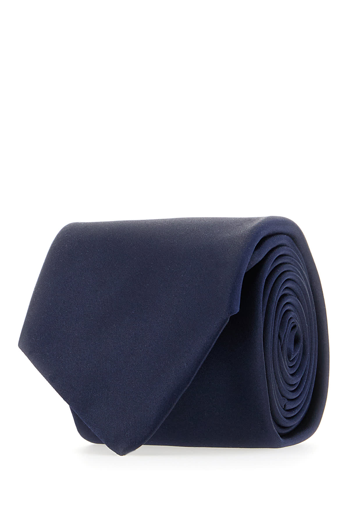 Corneliani Navy Blue Polyester Tie
