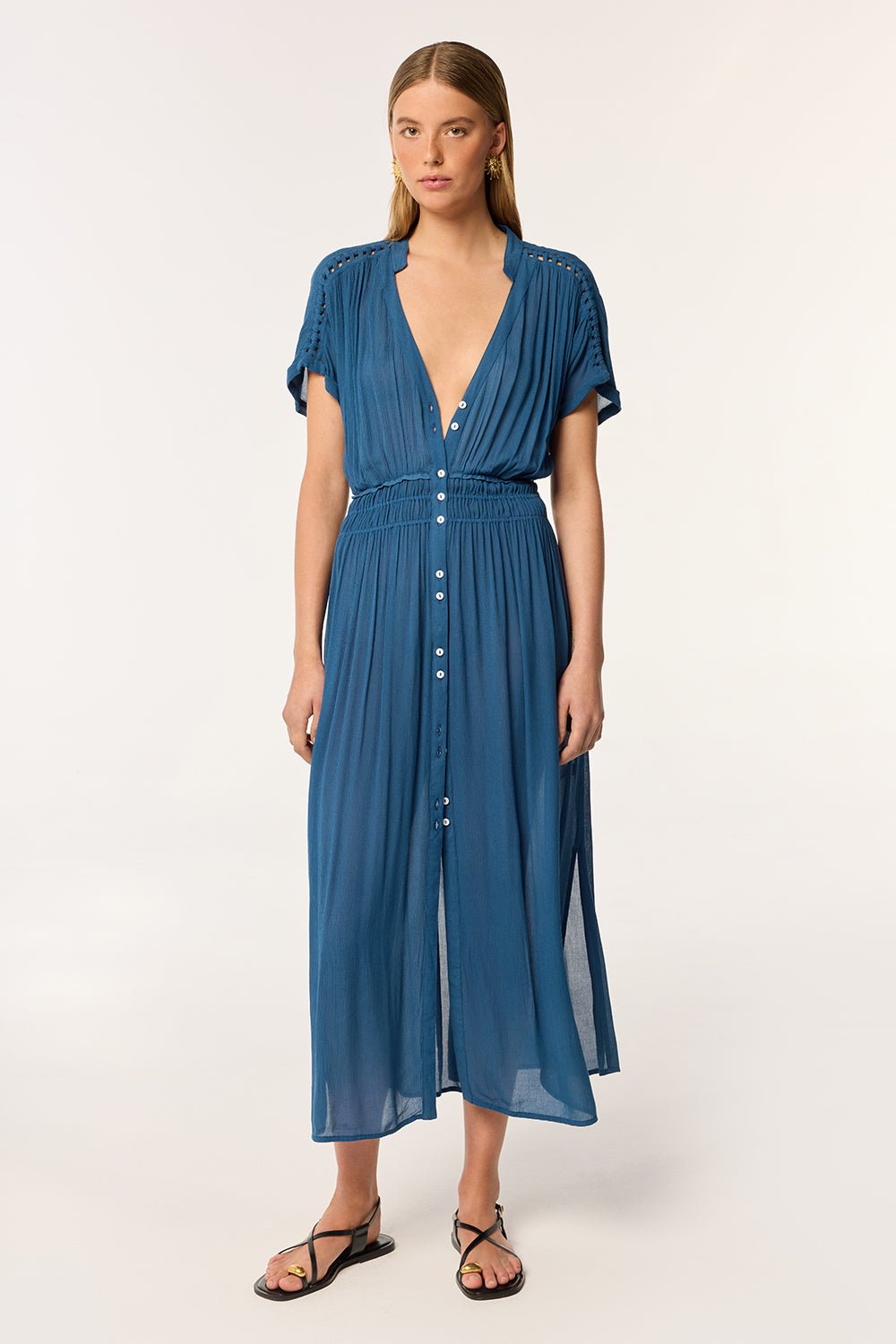 Long Dress Becky - Dusty Blue