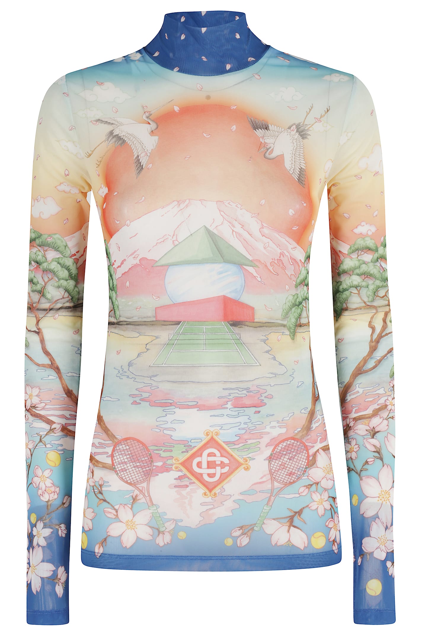 Casablanca Printed Mesh Top