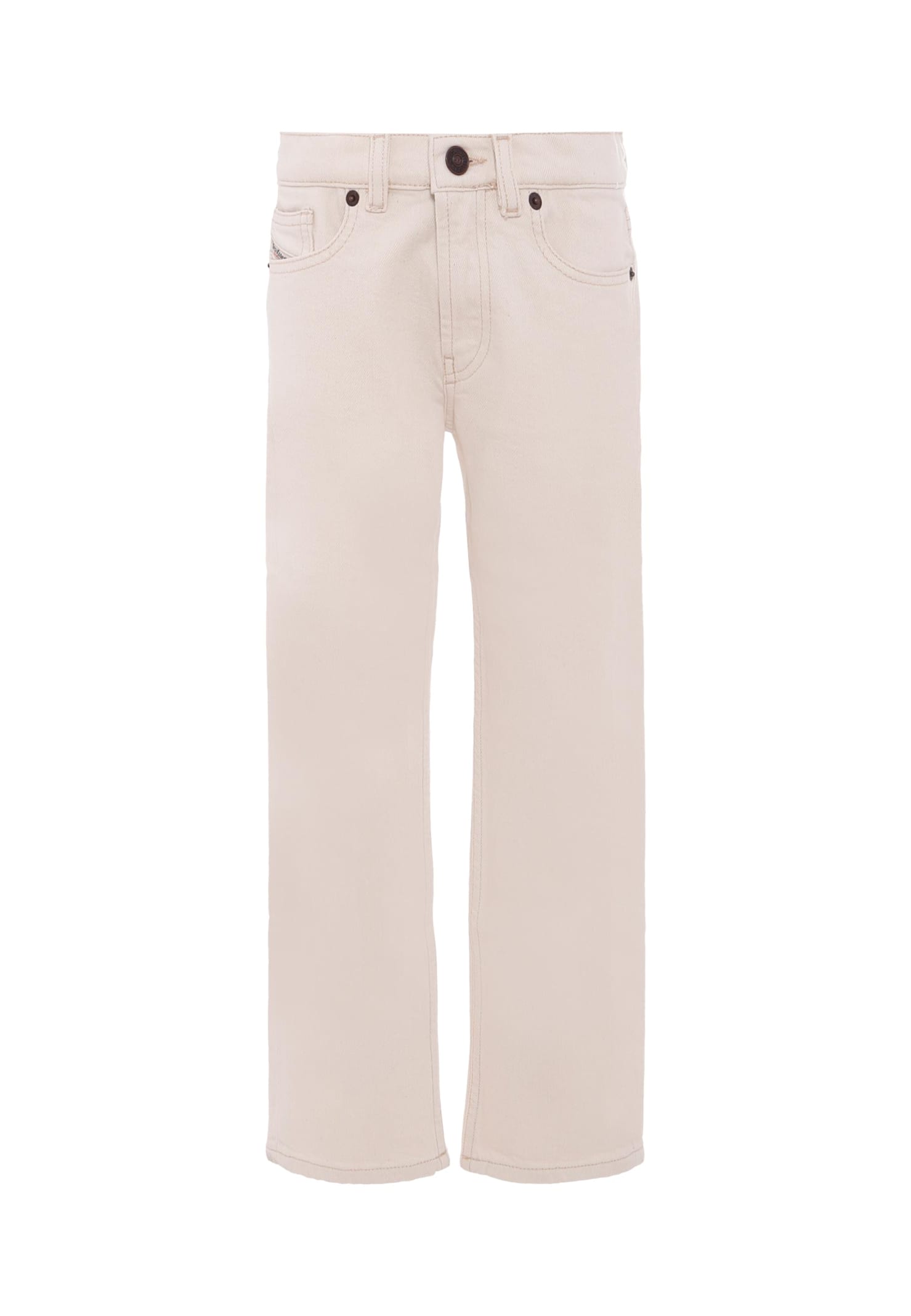 Diesel Ivory Jeans For Boy With Logo