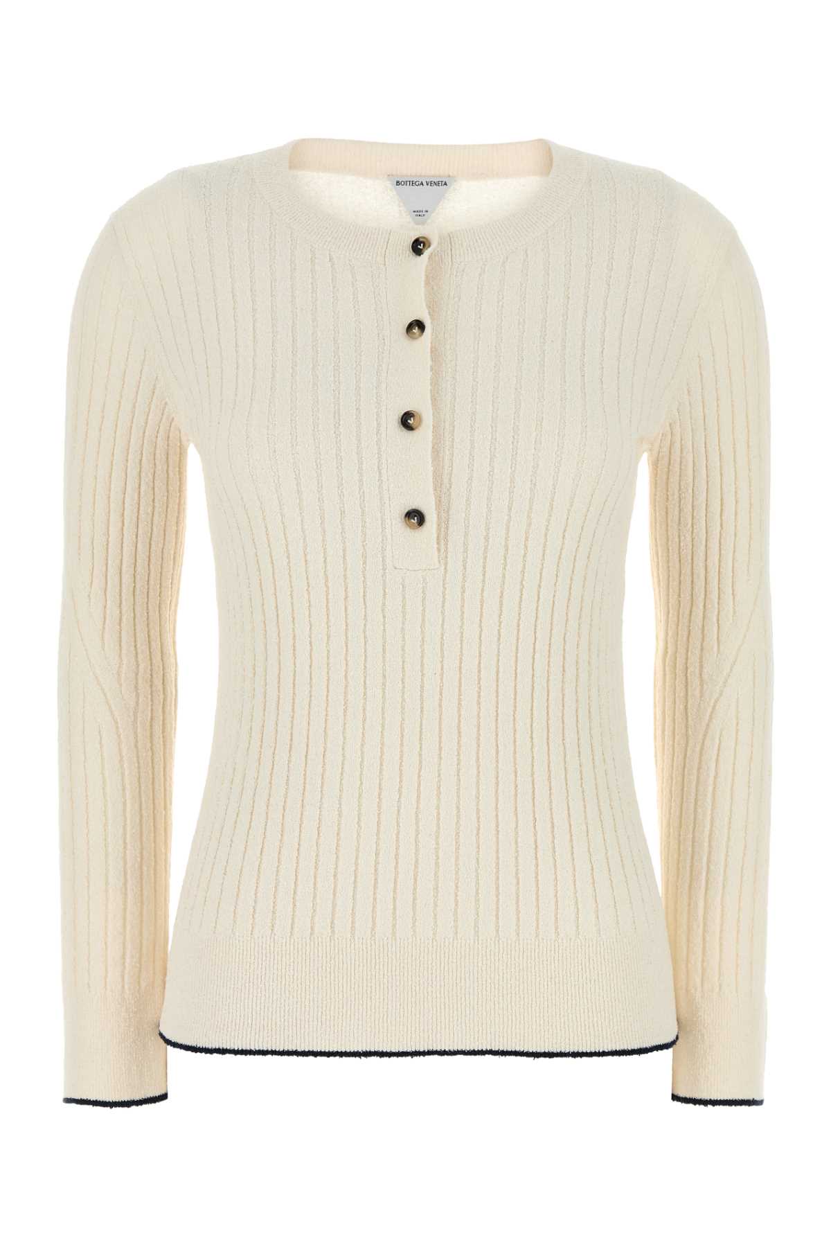 Bottega Veneta Ivory Bouclã Top