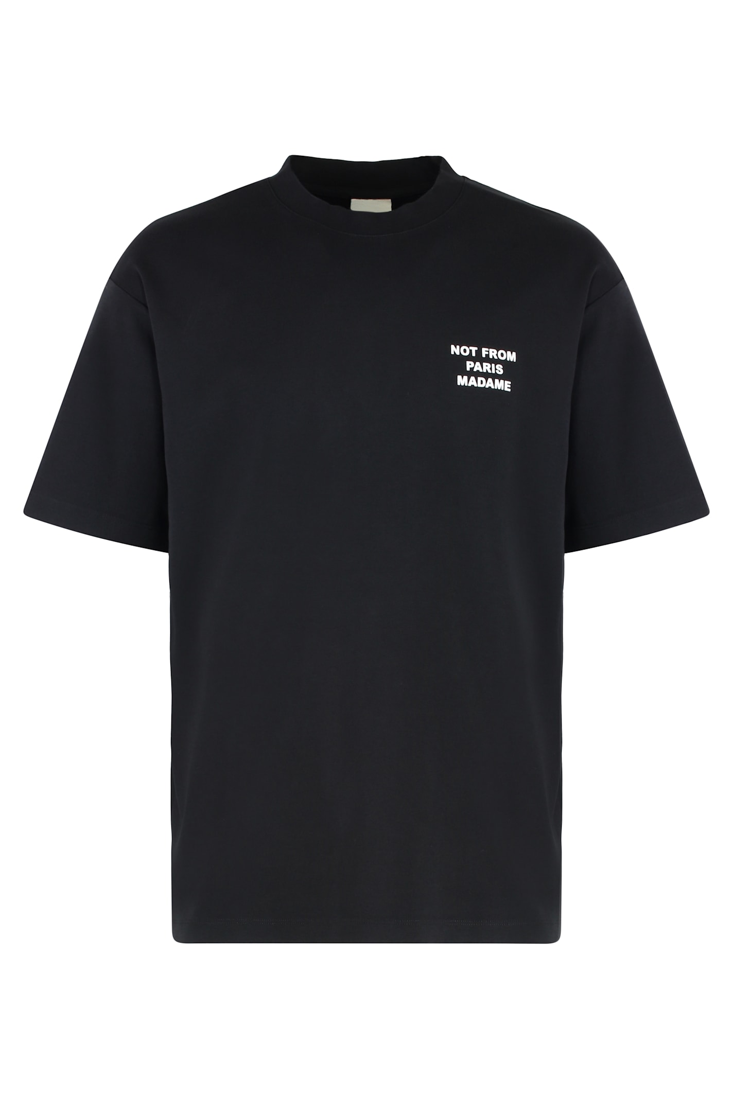 Drôle de Monsieur Slogan Cotton Crew-neck T-shirt