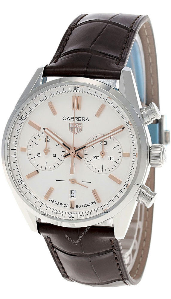 TAG HEUER Carrera CHRONO 42MM White Dial Men's Watch CBN2013.FC6483
