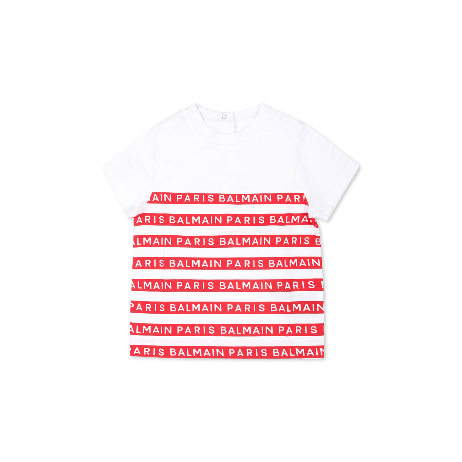 Balmain White T-shirt For Baby Boy With Logo