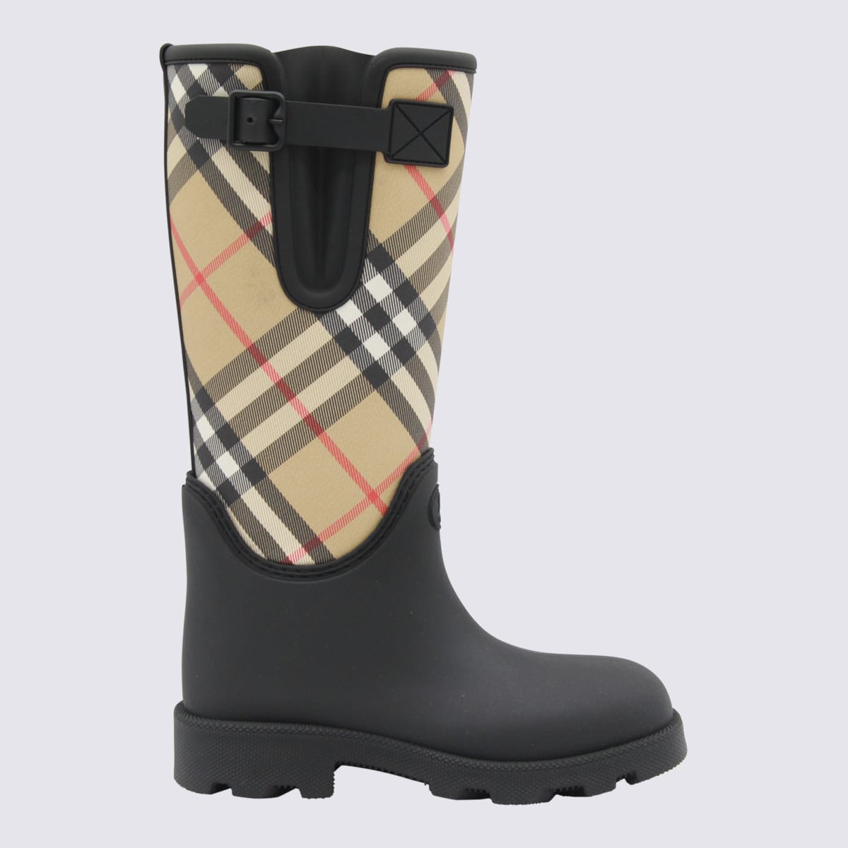 Burberry Beige And Black Boots