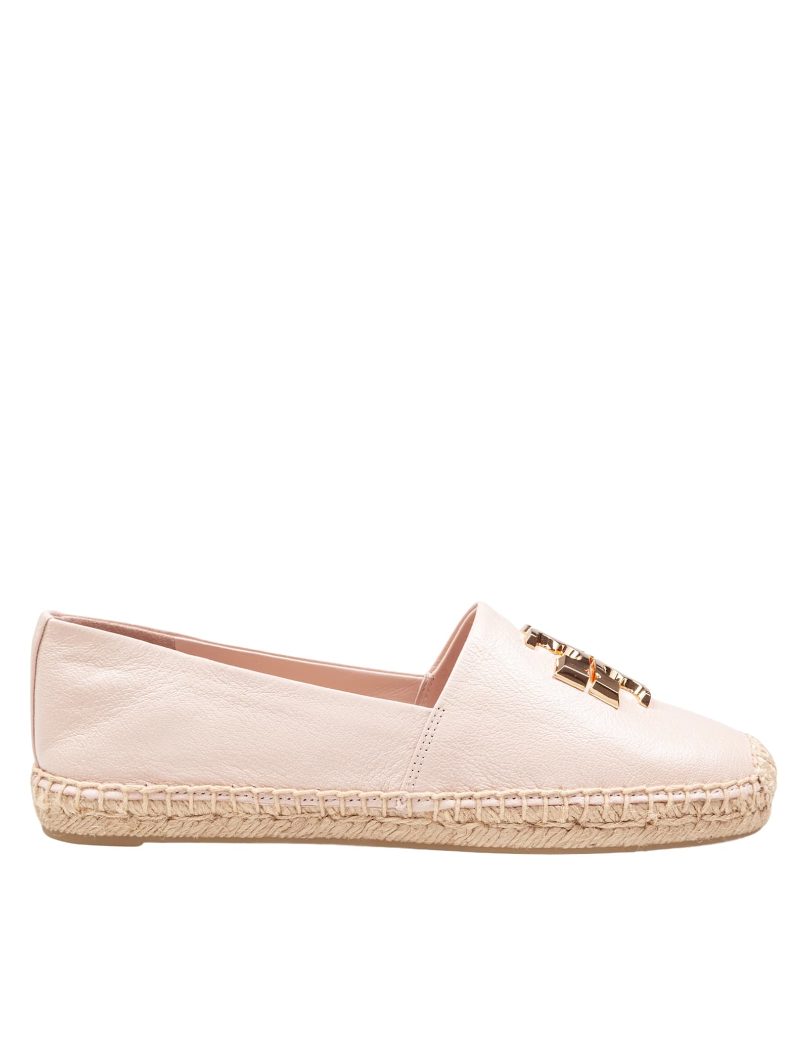 Tory Burch Eleanor Espadrille In Leather Color Rose