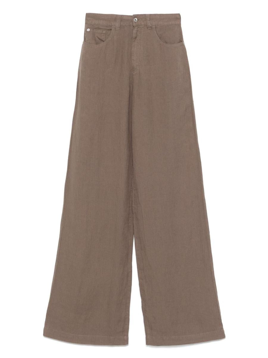 Emporio Armani Wide-Leg Linen Trousers