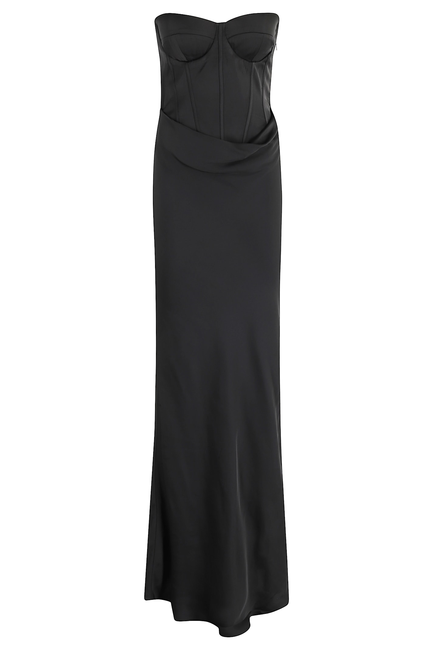 Rotate by Birger Christensen Satin Corset Maxi Dress