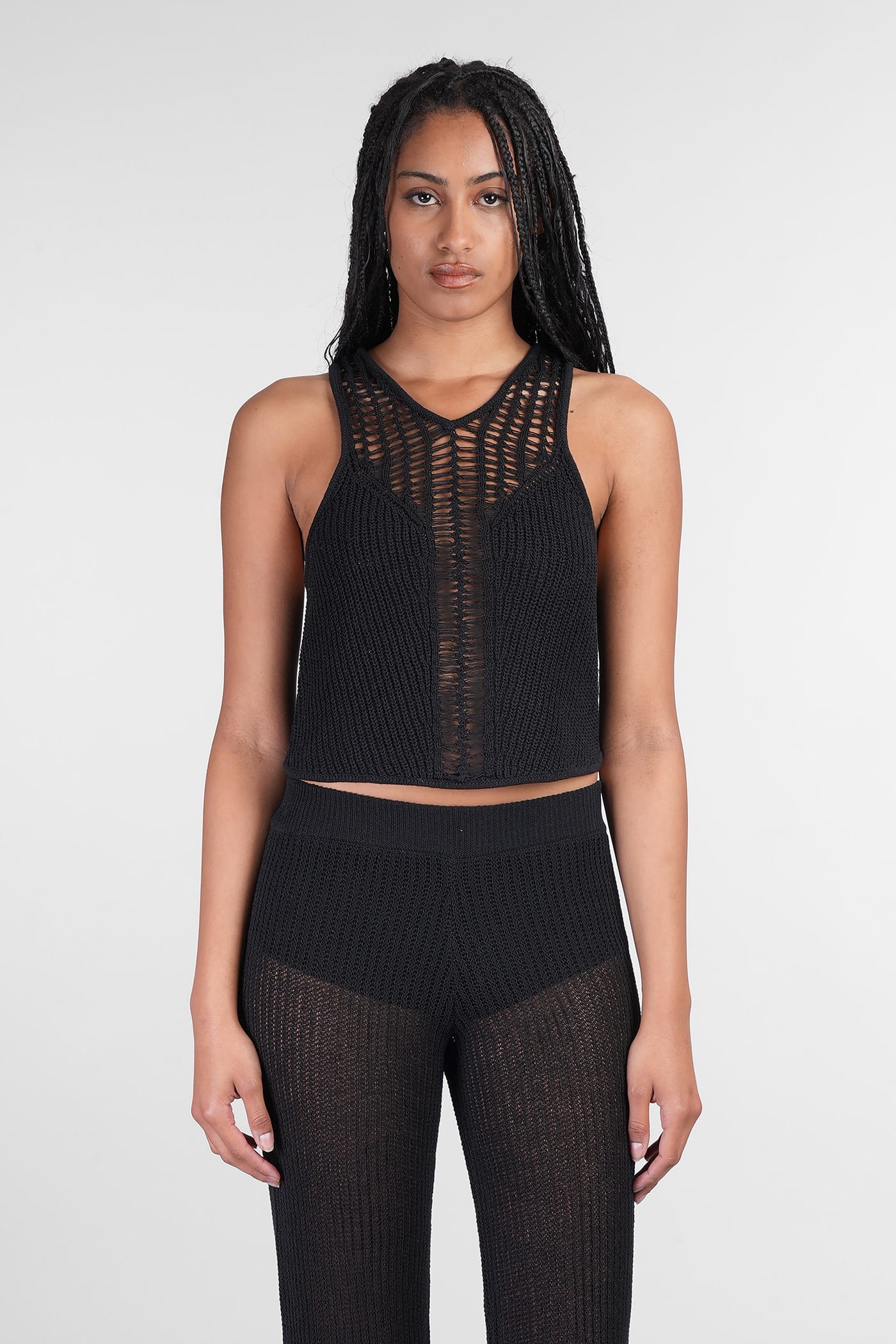 IRO Poppy Topwear In Black Cotton