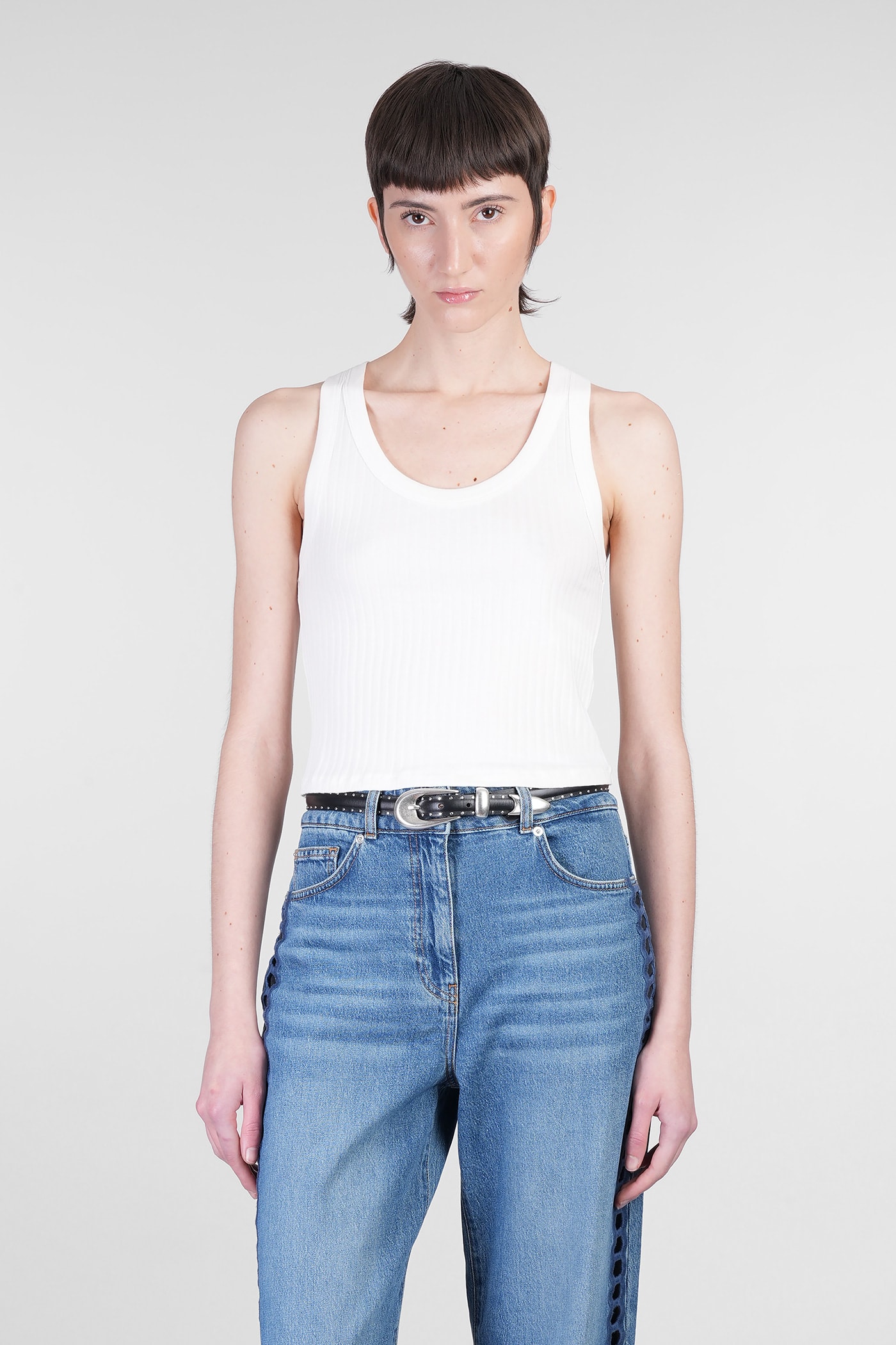 IRO Emma Tank Top In White Cotton