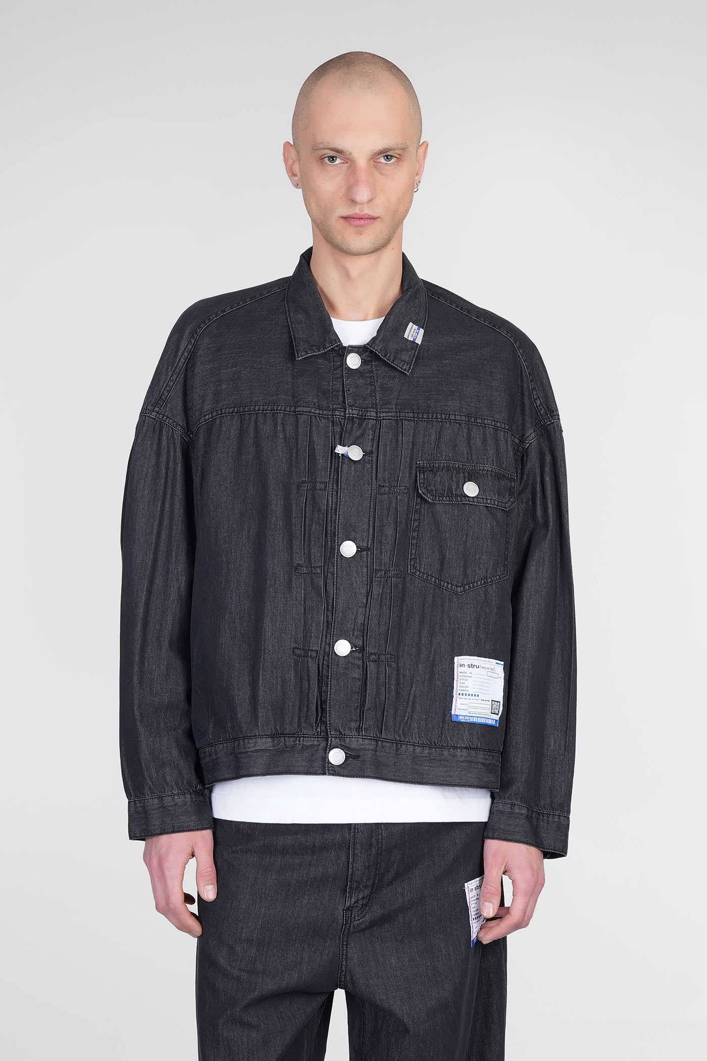 Mihara Yasuhiro Denim Jackets In Black Cotton