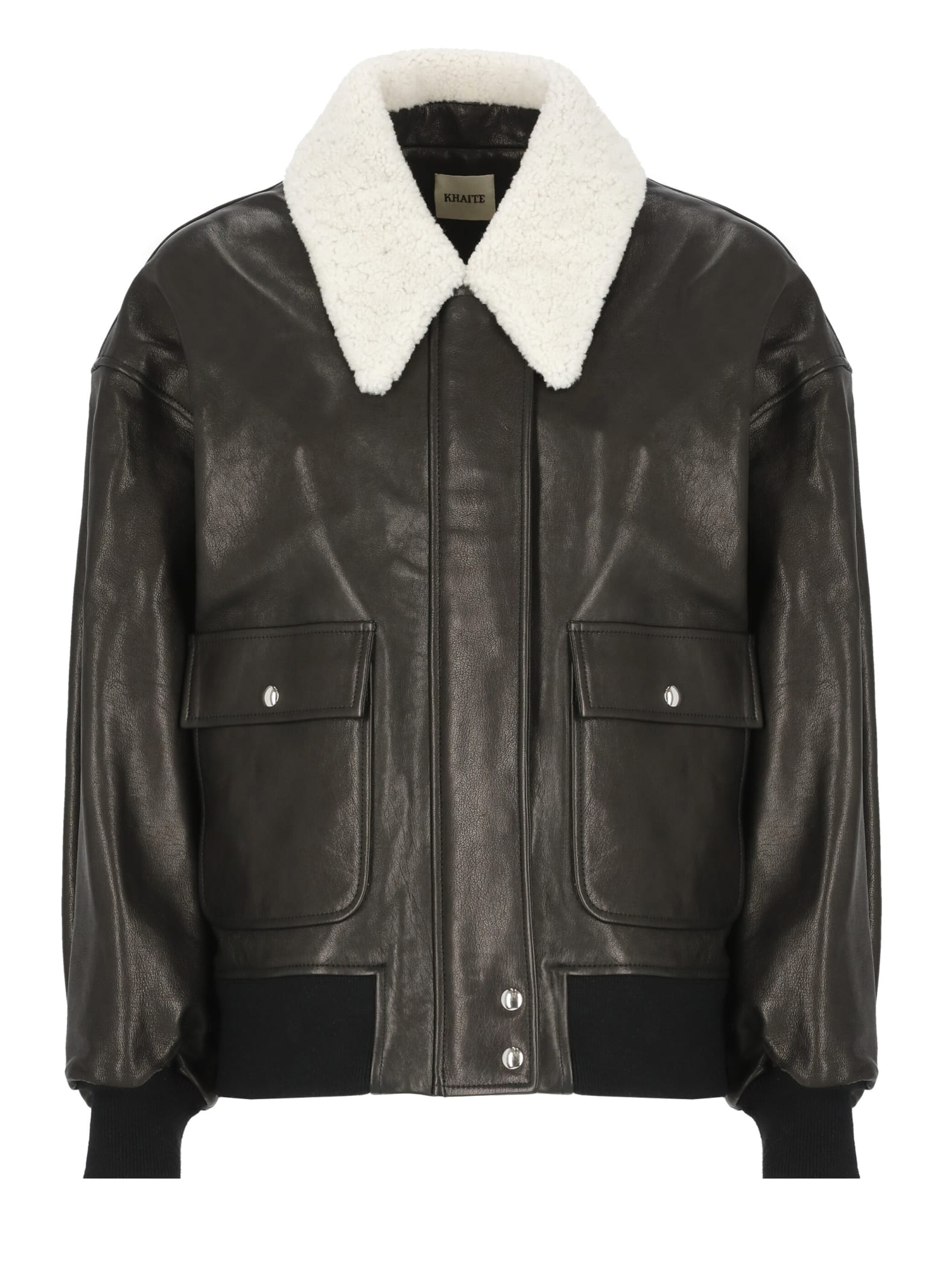 Khaite Leather Shellar Jacket