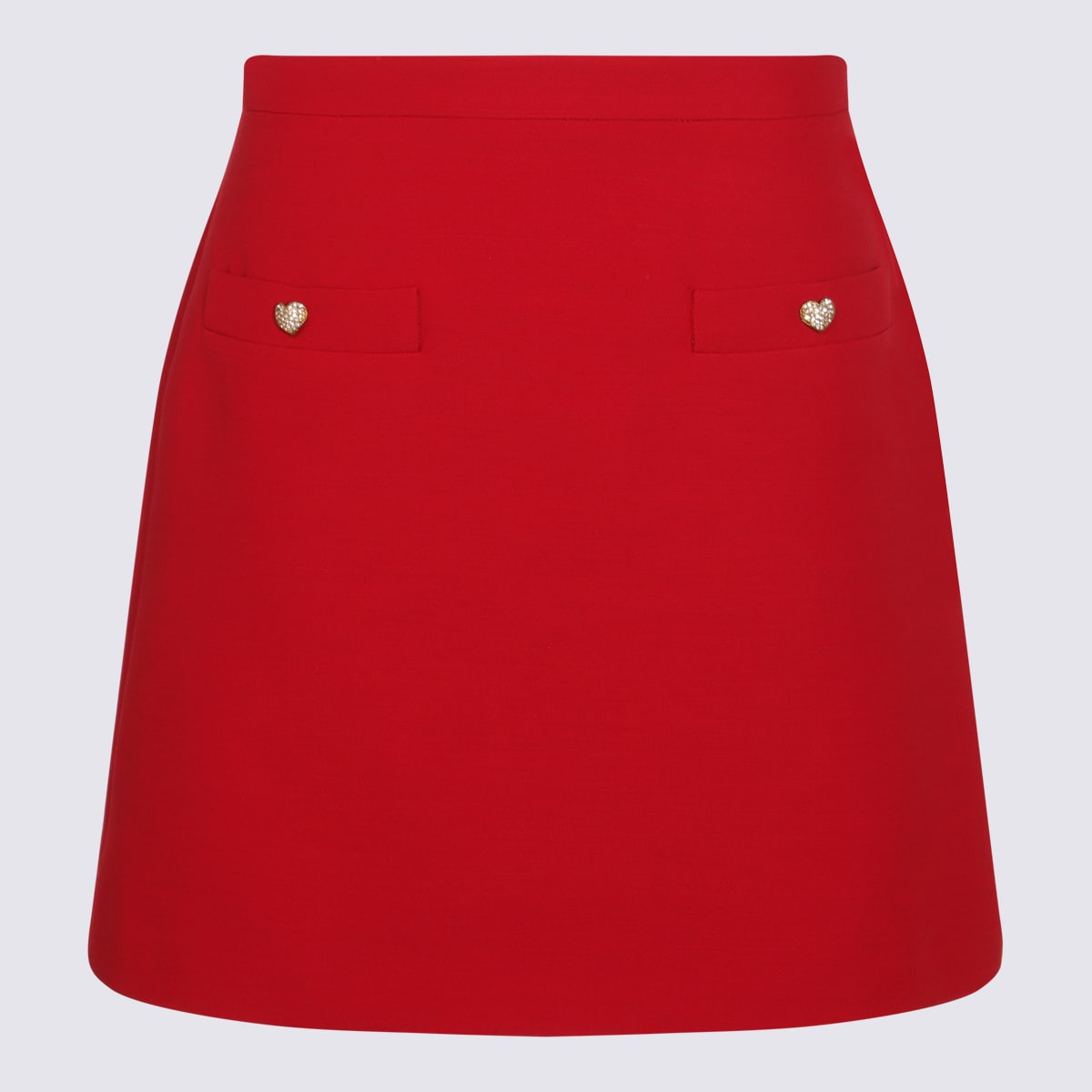 Valentino Red Silk Skirt