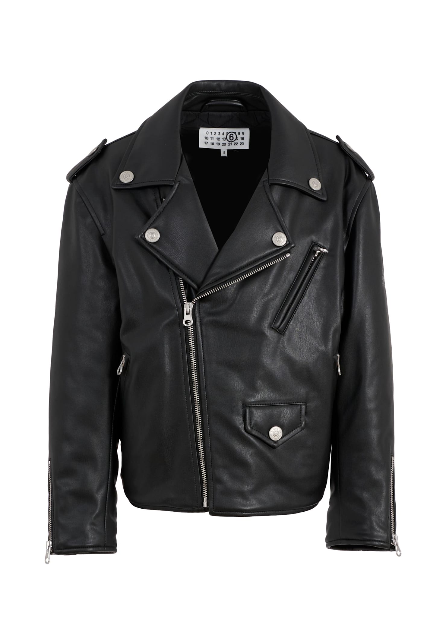 MM6 Maison Margiela Black Jacket For Kids With Logo