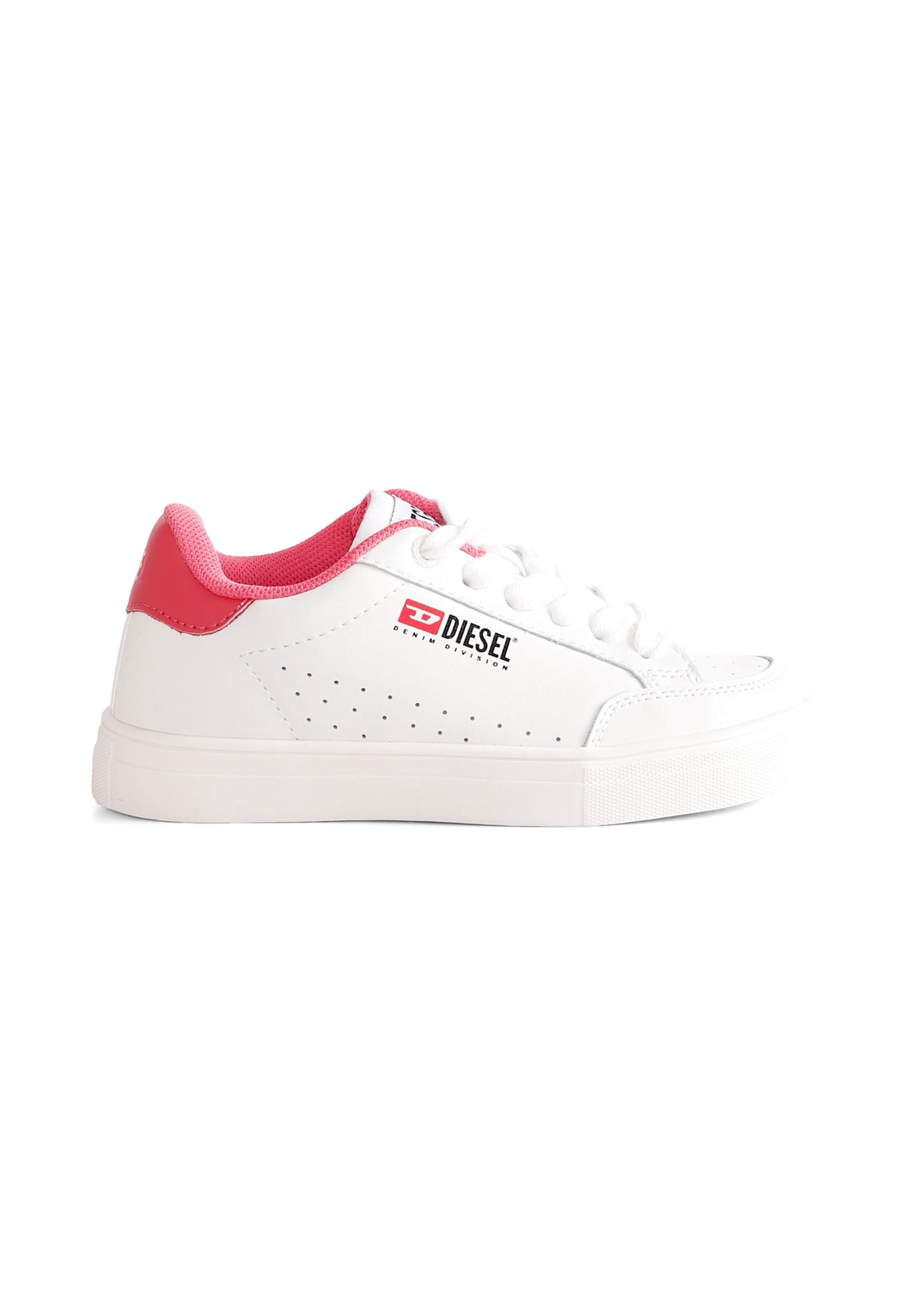 Diesel White Sneakers For Girl With Logo