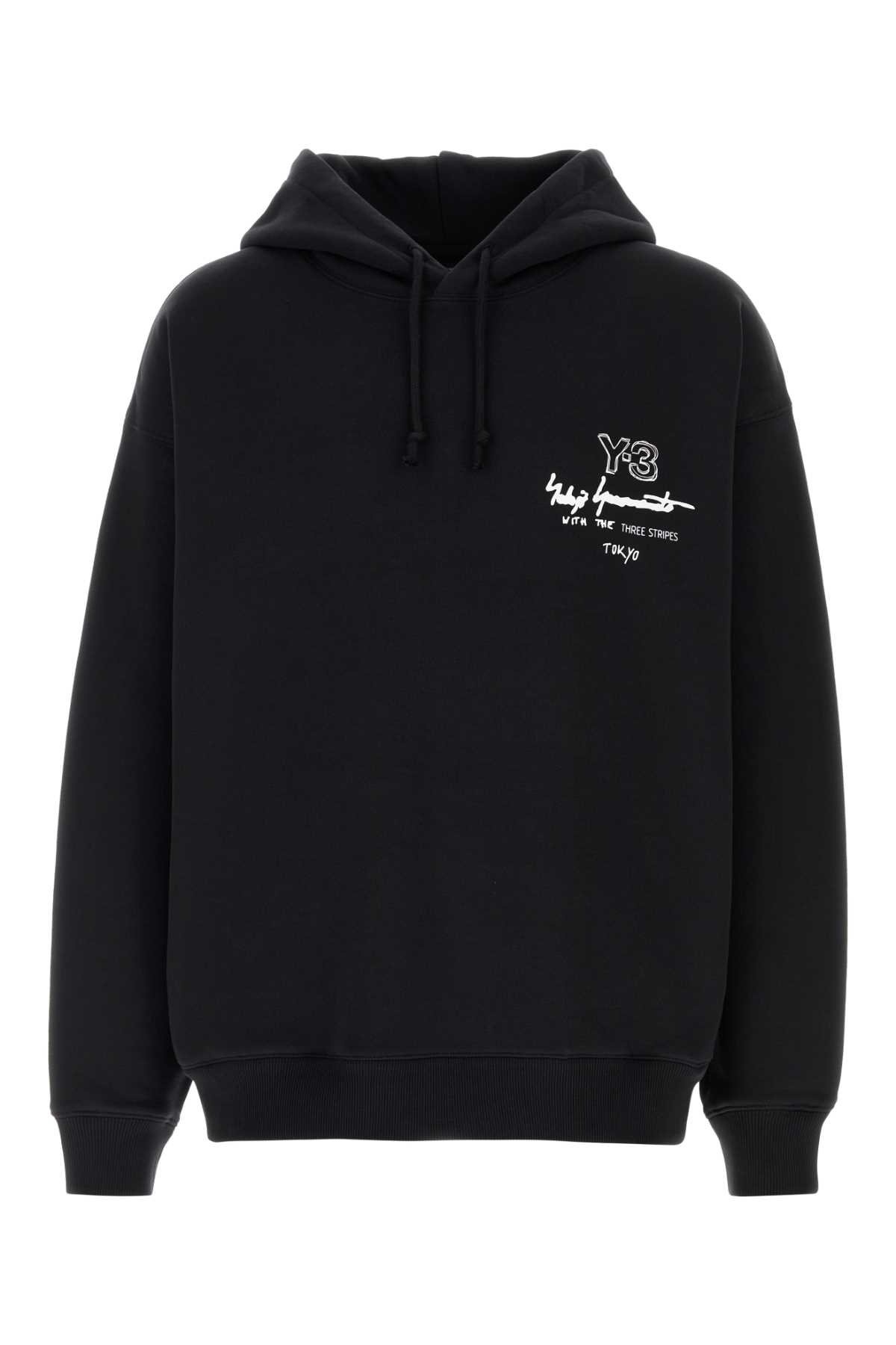 Y-3 Black Cotton Oversize Sweatshirt