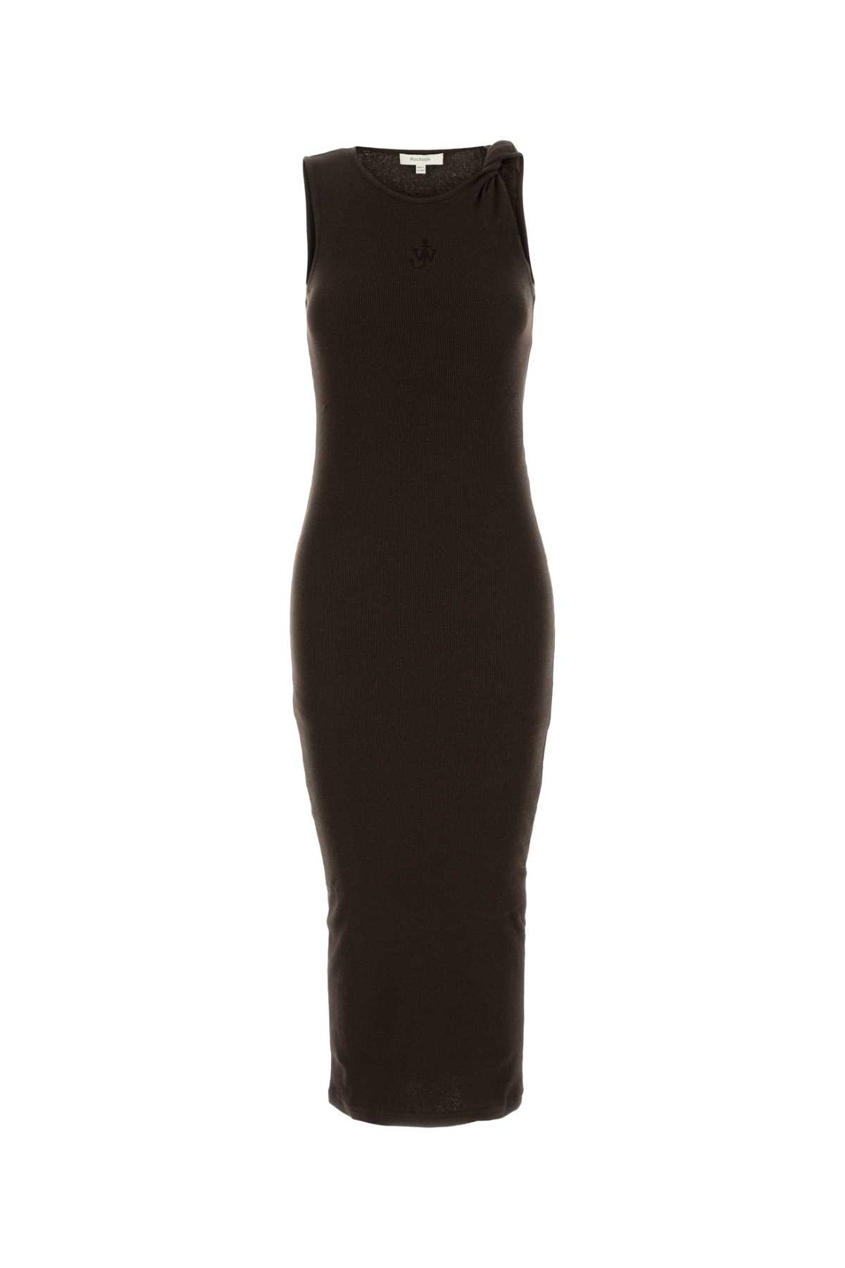 J. W. Anderson Brown Stretch Cotton Dress