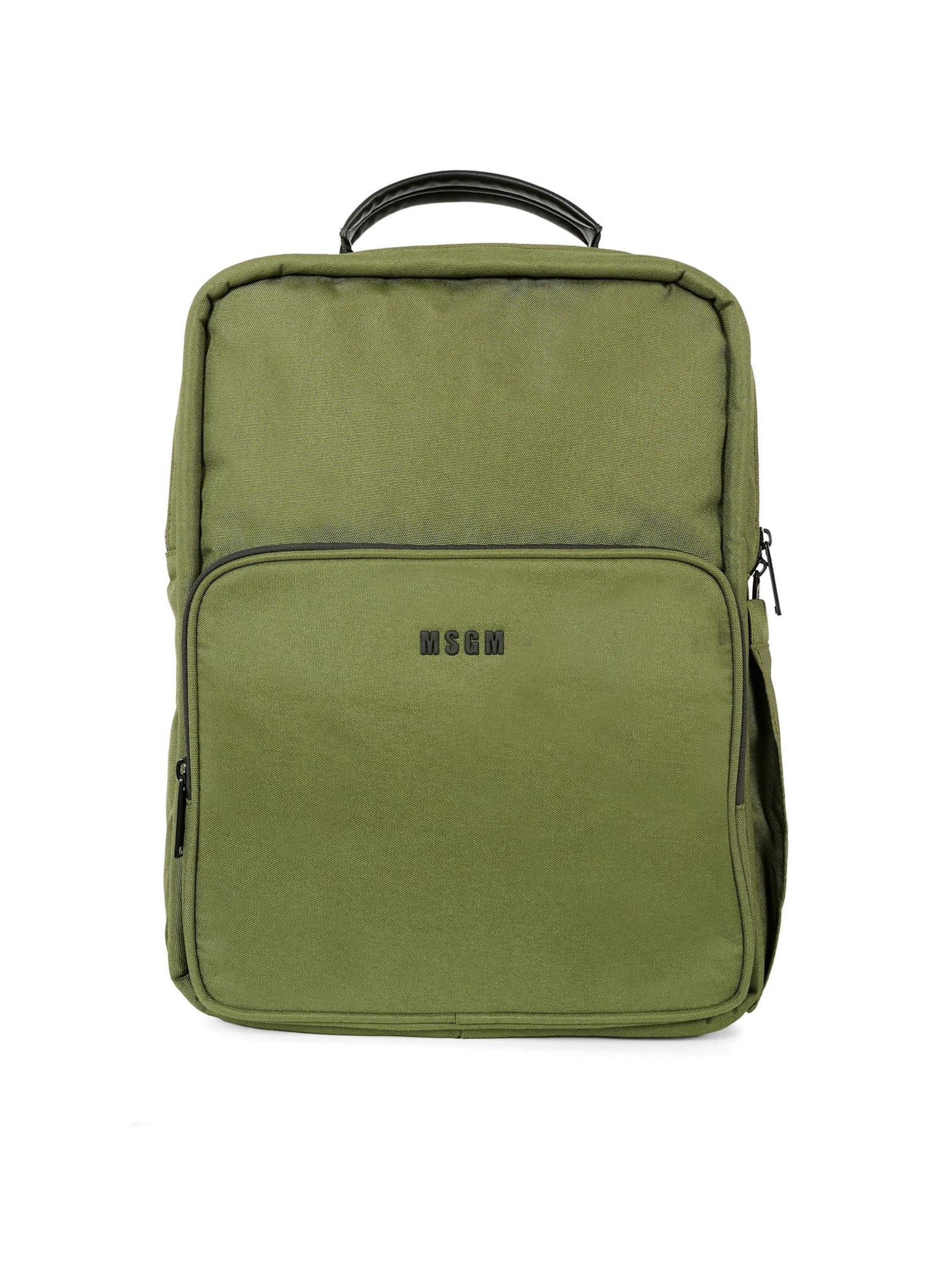 MSGM Green Backpack For Kids With Logo