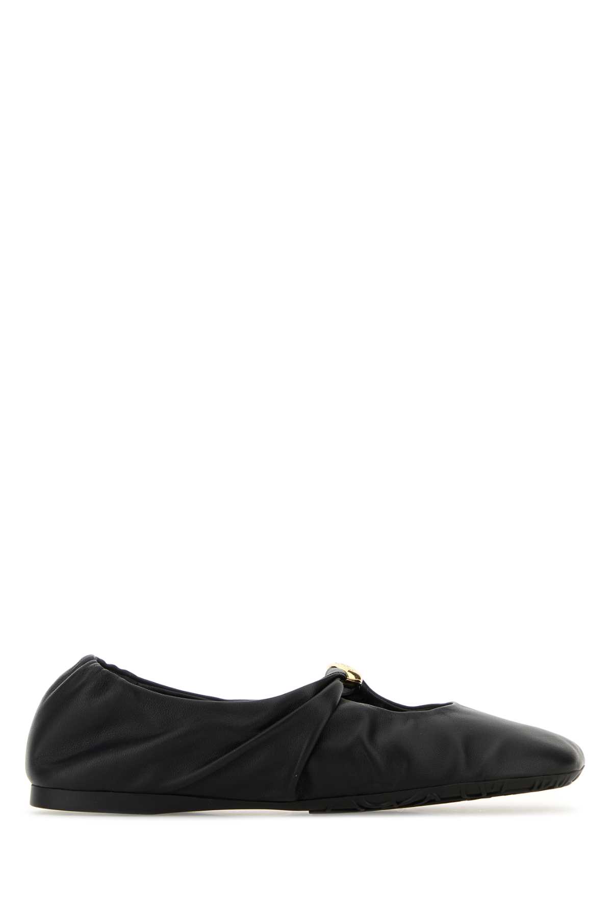 Loewe Black Nappa Leather Pebble Ballerinas