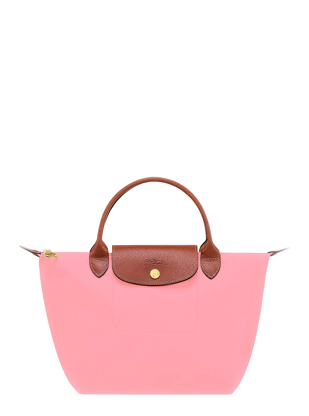Longchamp le Pliage S Pink Handbag With Engraved Logo In Recycled Canvas Woman