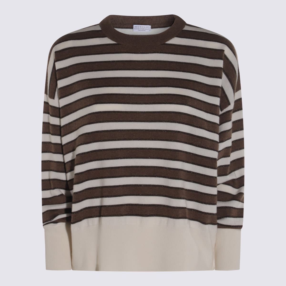 Brunello Cucinelli Brown And Beige Wool Knitwear