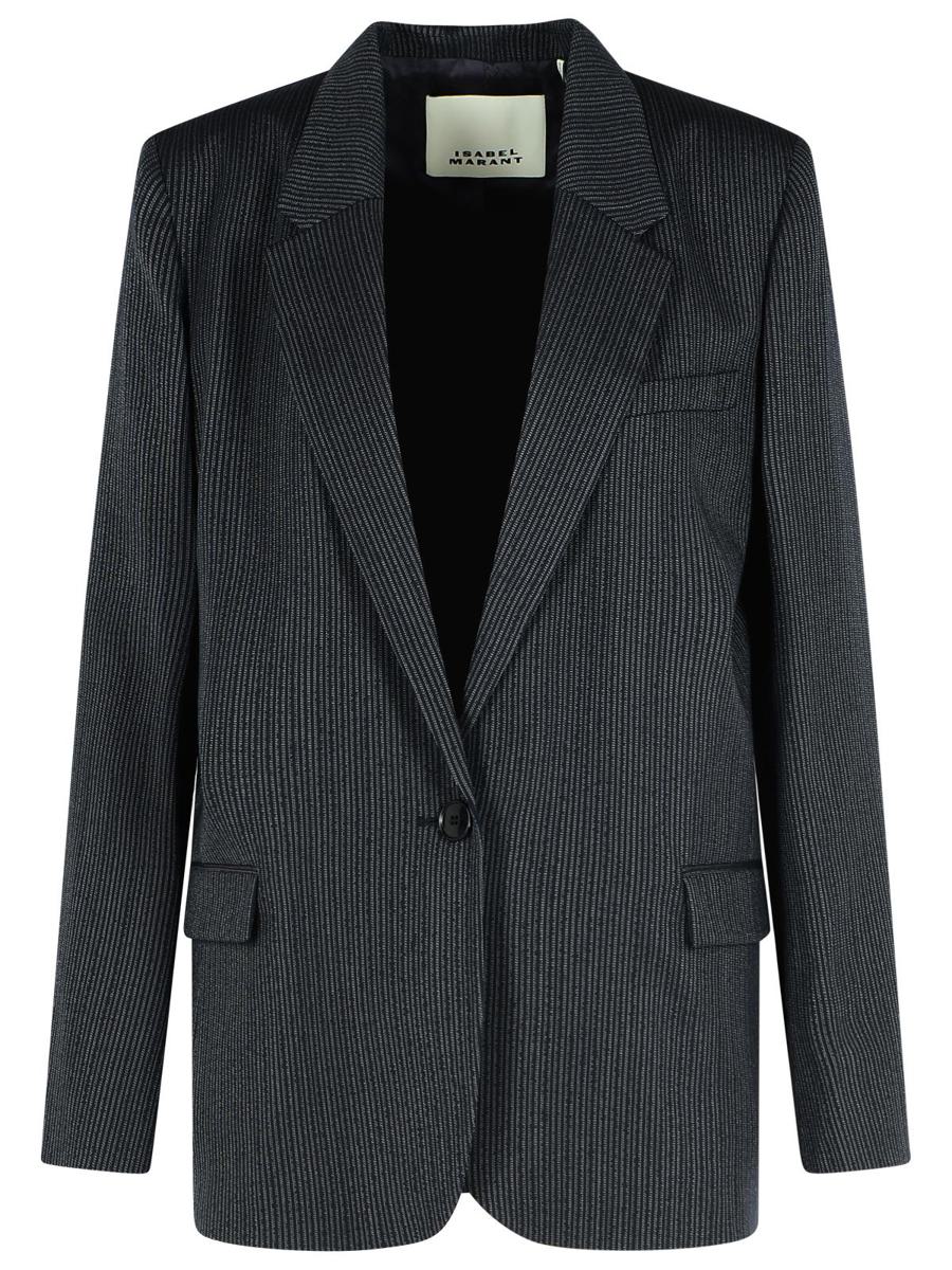 Isabel Marant 'Omelia' Black Virgin Wool Blend Blazer