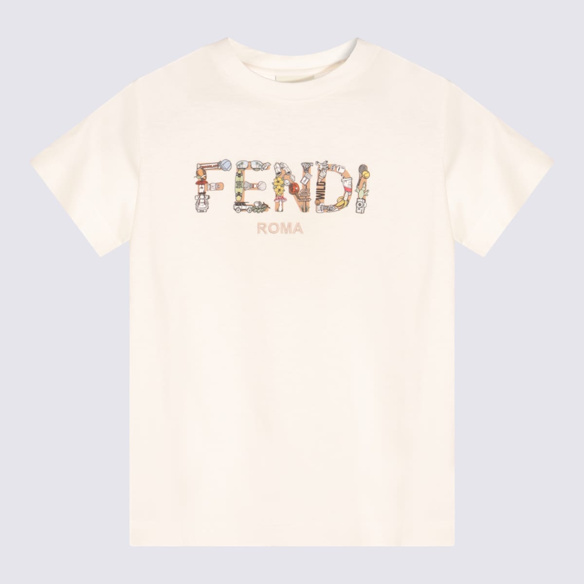 Fendi White Cotton T-shirt