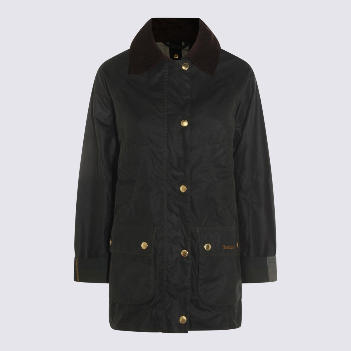 Barbour Black Cotton Coat