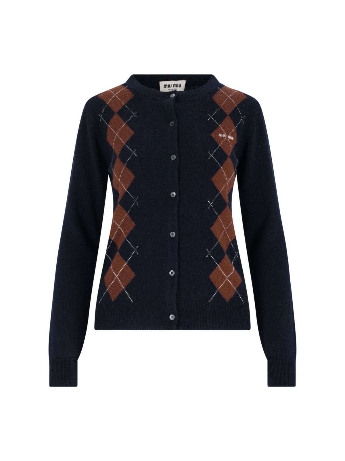 miu miu Logo Cashmere Cardigan