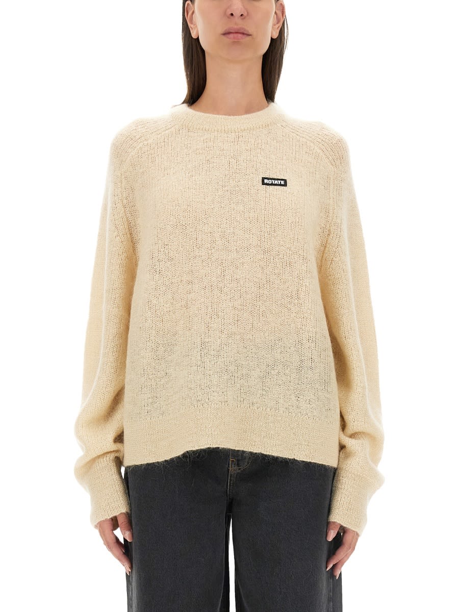 Rotate by Birger Christensen Logo-tag Crewneck Knitted Jumper