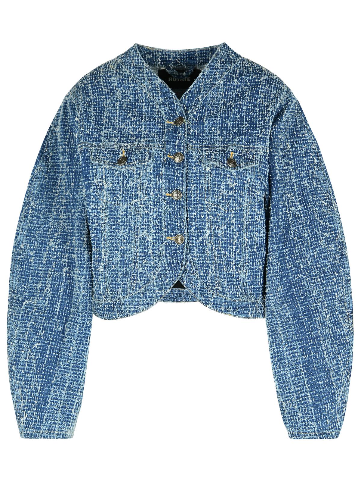 Rotate by Birger Christensen Blue Cotton Short Jacket