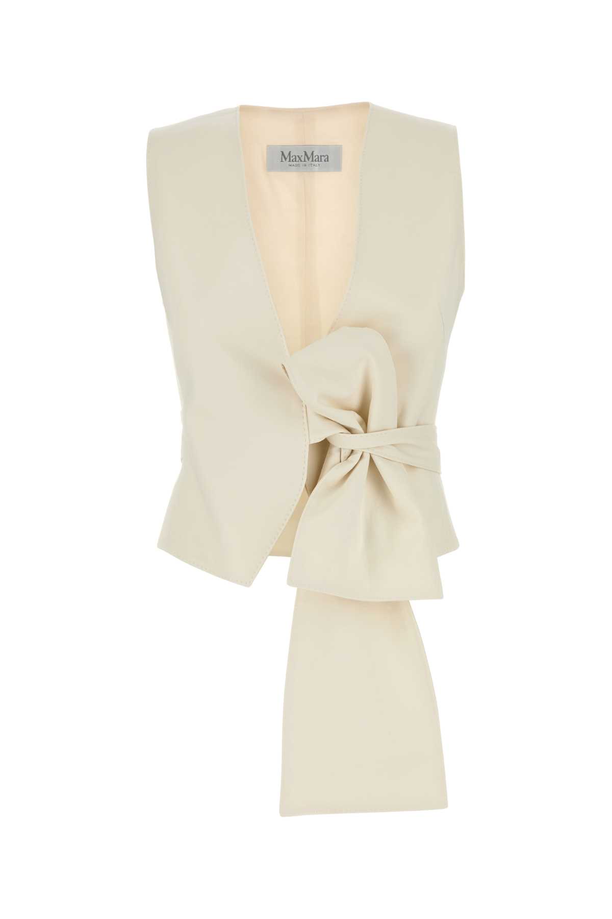 Max Mara Ivory Stretch Cotton Zampa Vest