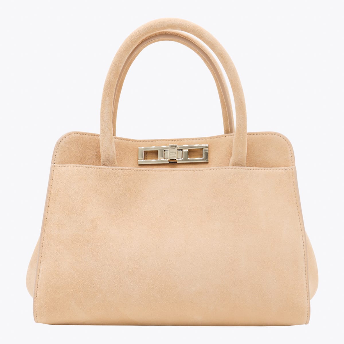 Fabiana Filippi Beige Leather Top Handle Bag