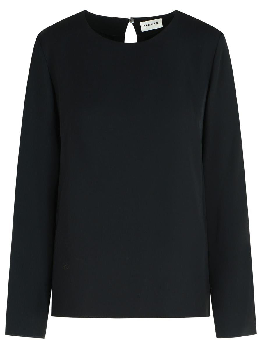 P. A.R. O.S. H. 'Poker' Black Polyester Blouse