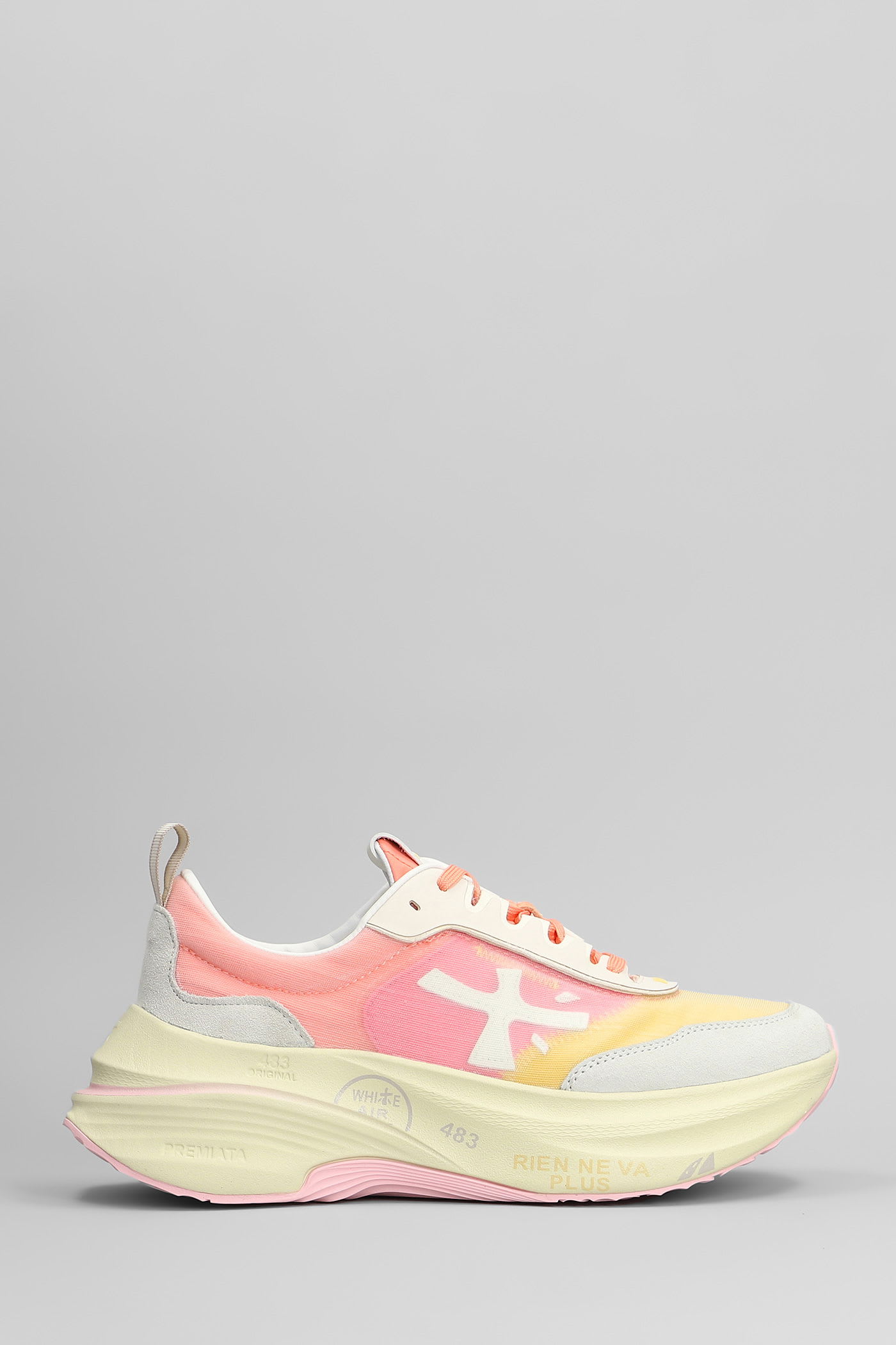 Premiata Hill Sneakers In Rose-pink Fabric