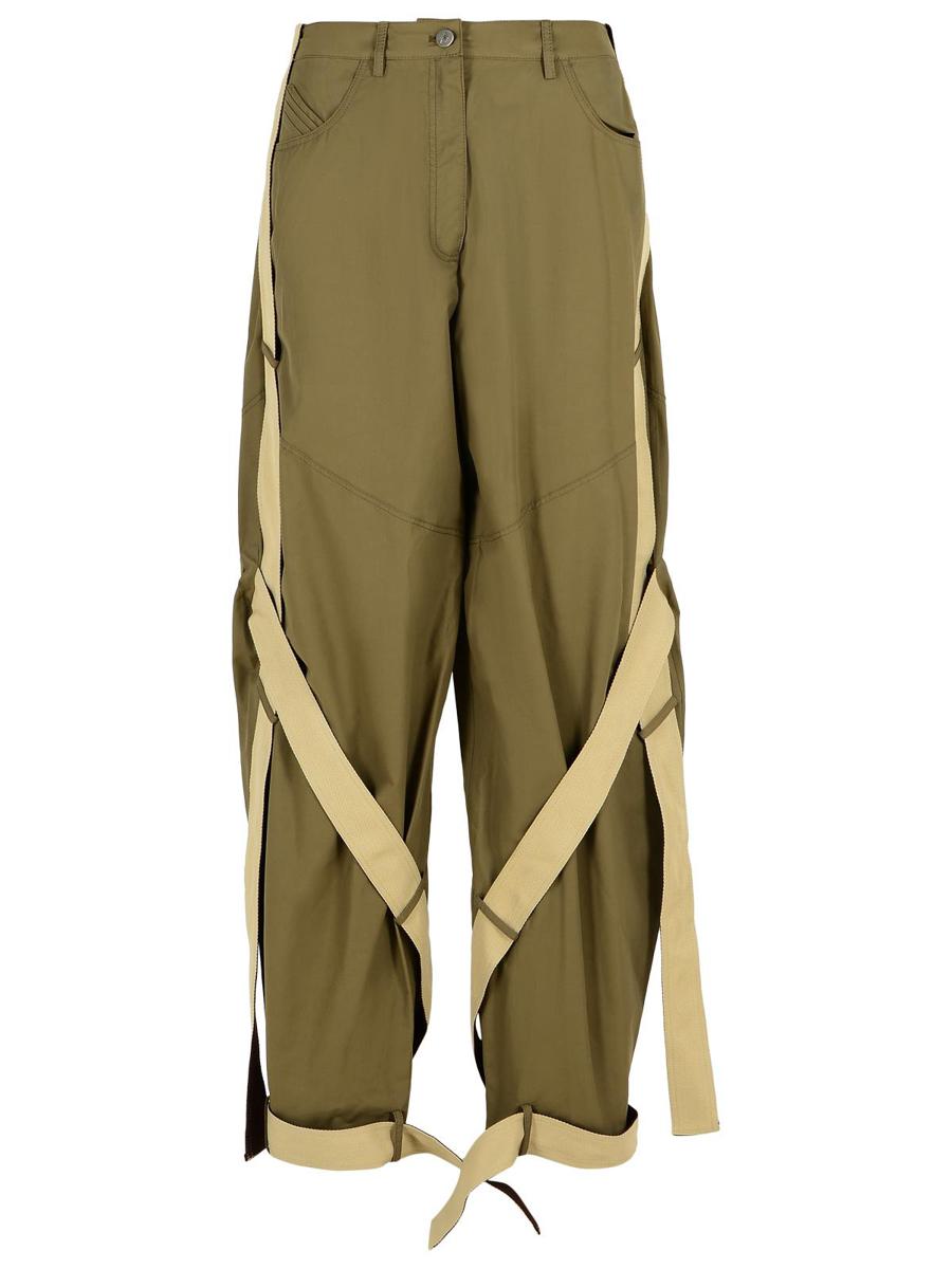 The Attico Green Cotton Blend Pants
