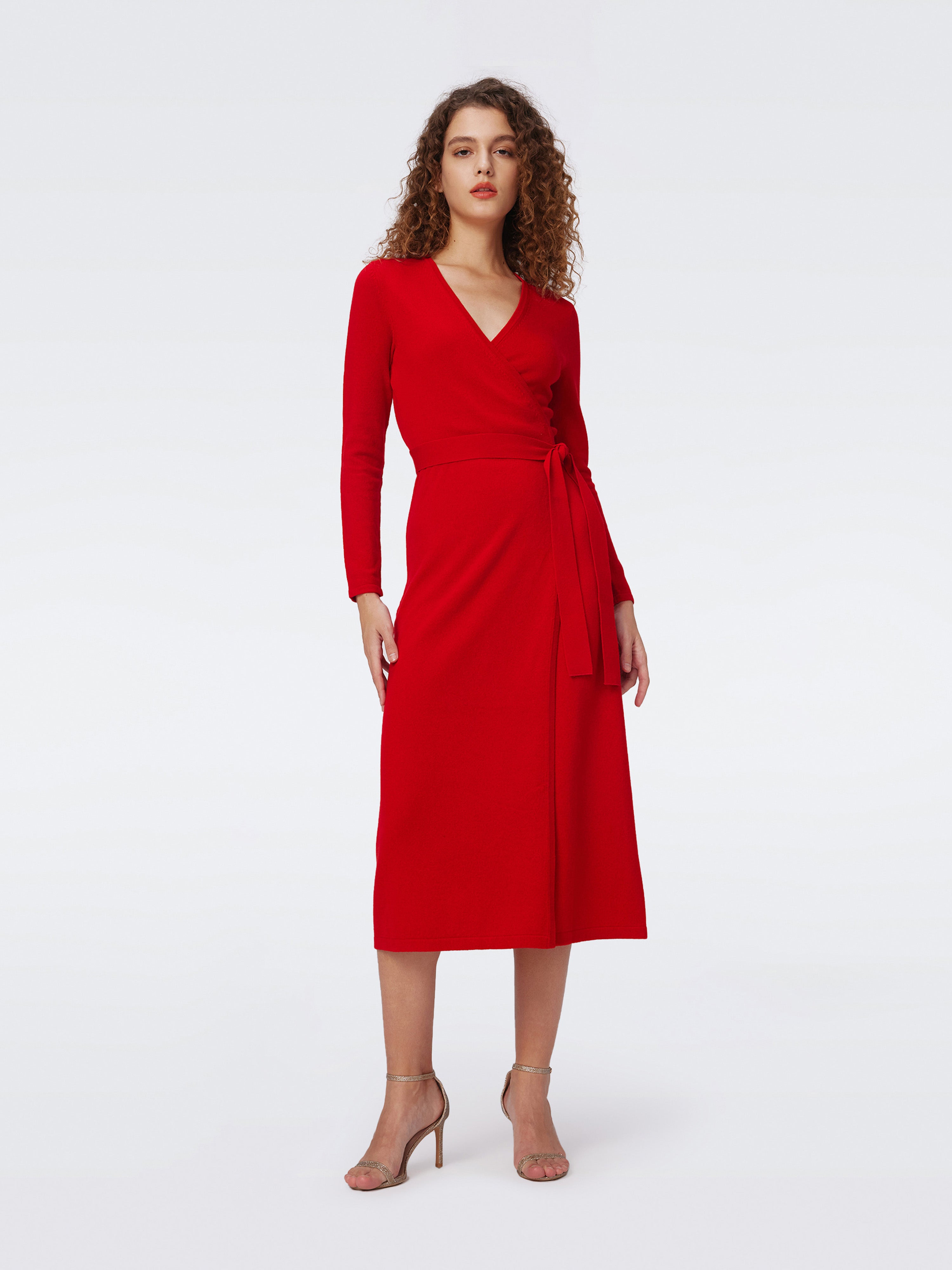 Astrid Wool-Cashmere Wrap Dress