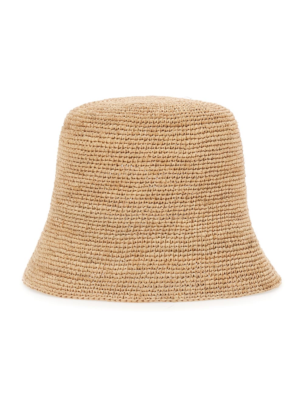 Ibeliv andao Beige Hat With Braided Design And Low Narrow Brim In Raffia Woman