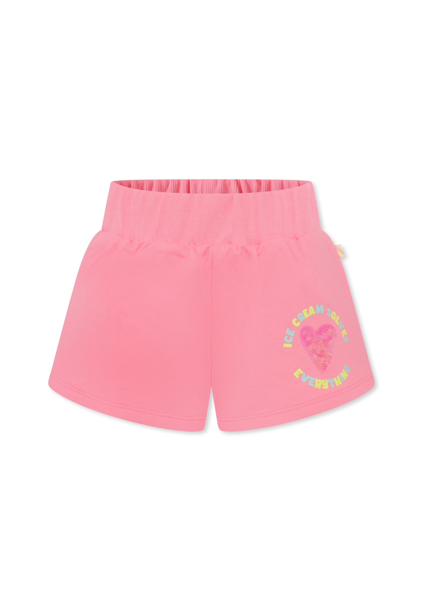 Billieblush Pink Shorts For Girl With Heart