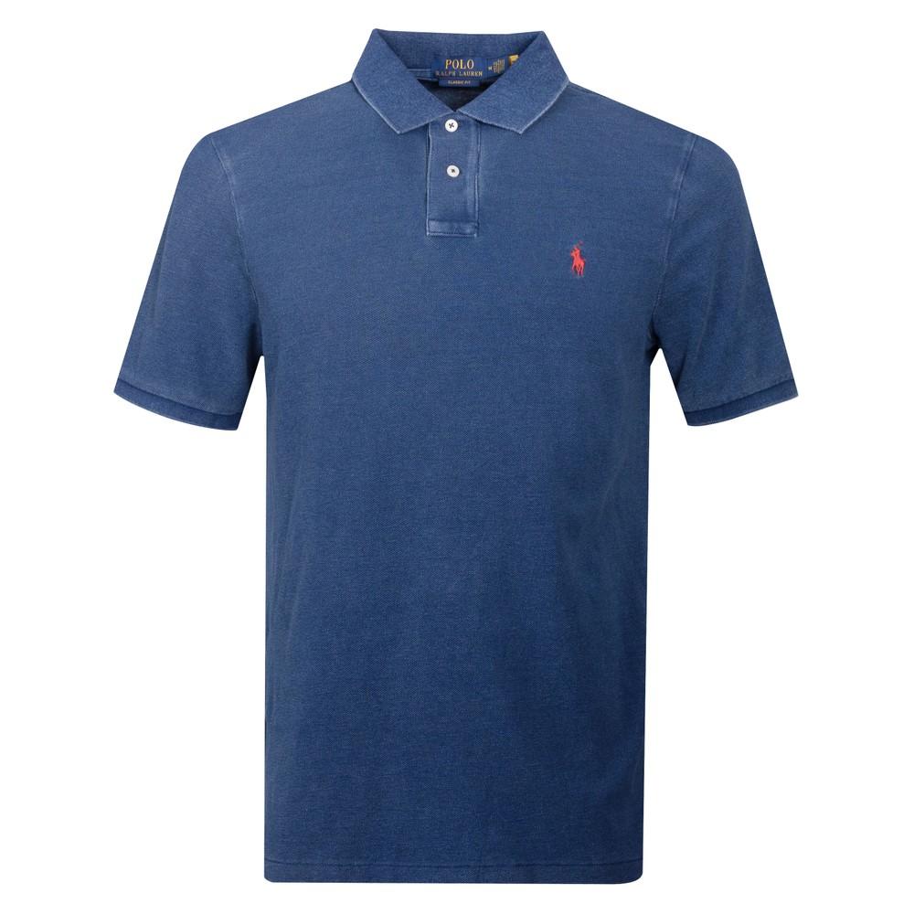 Classic Fit Indigo Mesh Polo