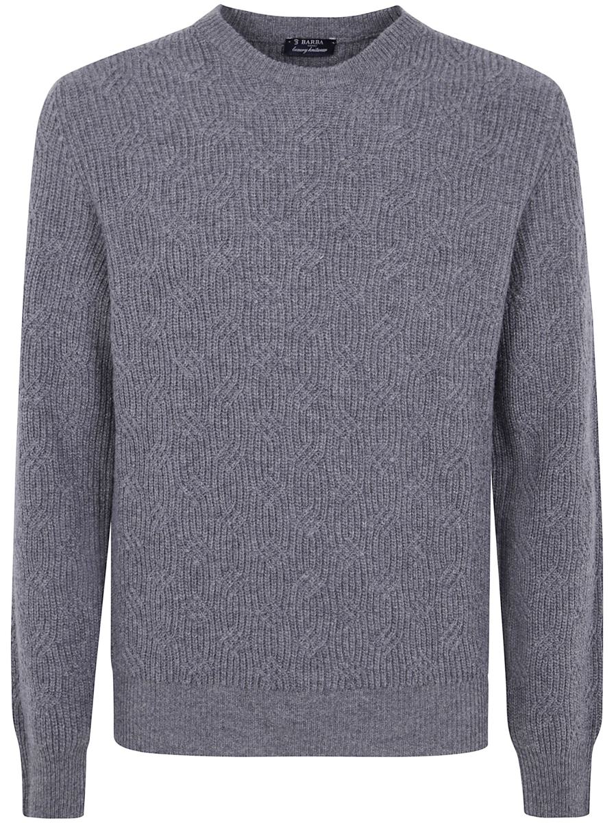 Barba Round Neck Embroidery Sweater Clothing