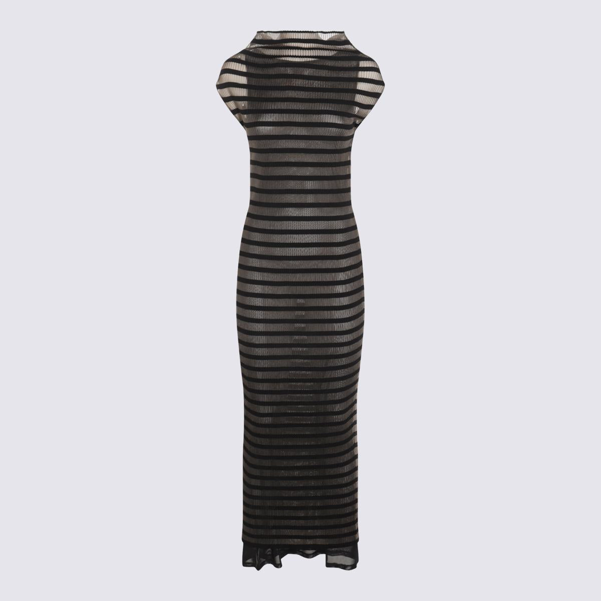 Jean Paul Gaultier Black Viscose Maxi Dress