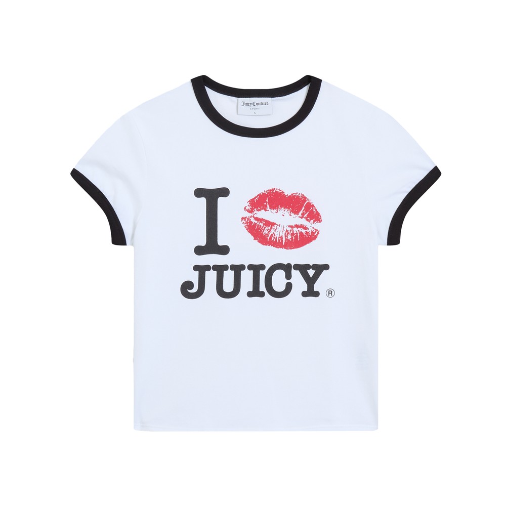 I Kiss Juicy Fitted Ringer T-Shirt