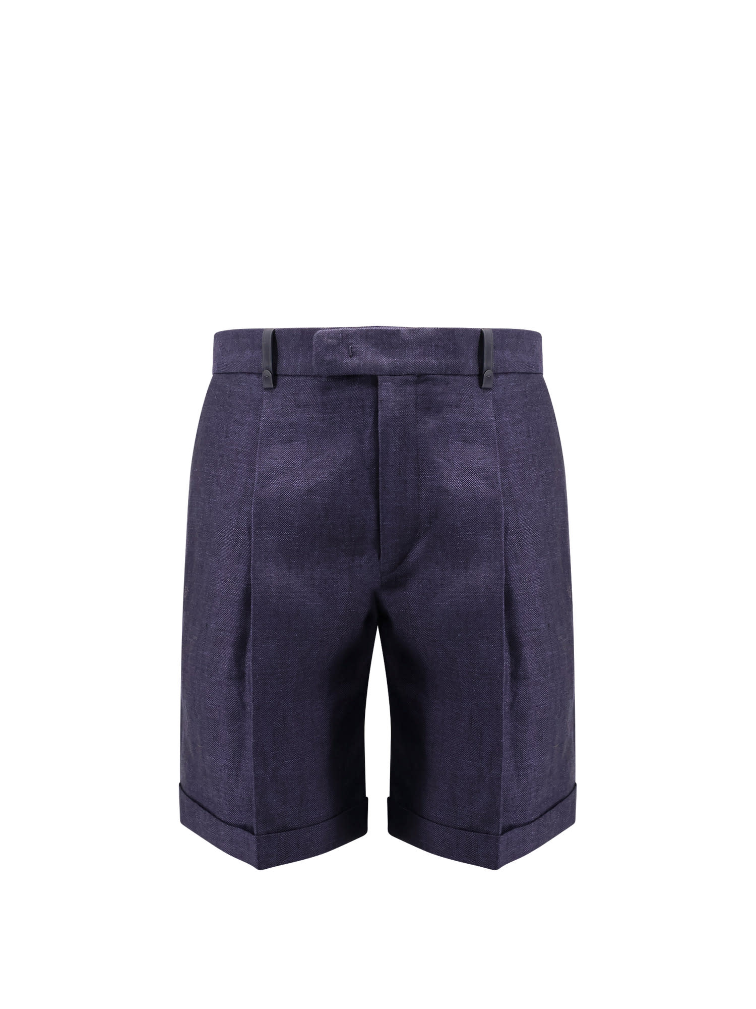 Berluti Linen Pleated Bermuda Shorts