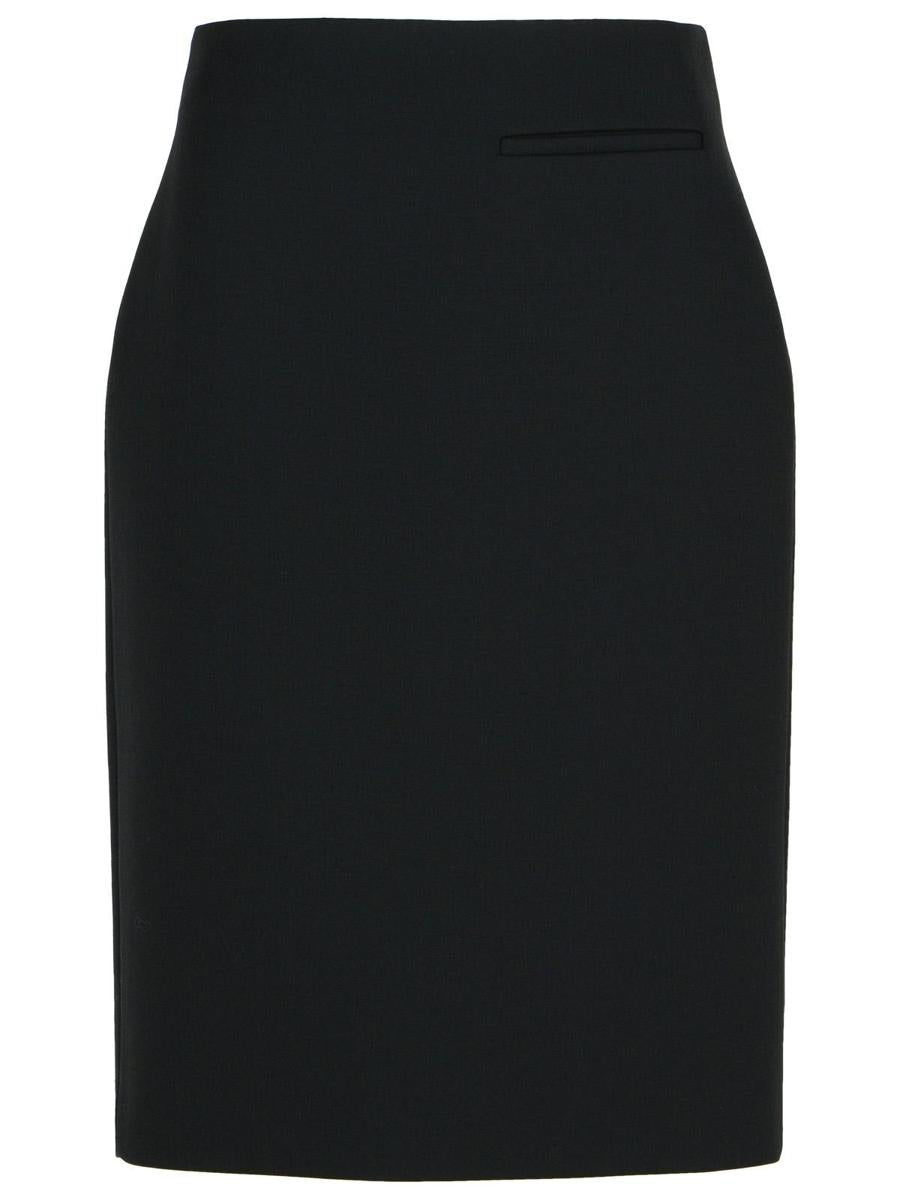 Róhe 'Pencil' Black Wool Blend Skirt