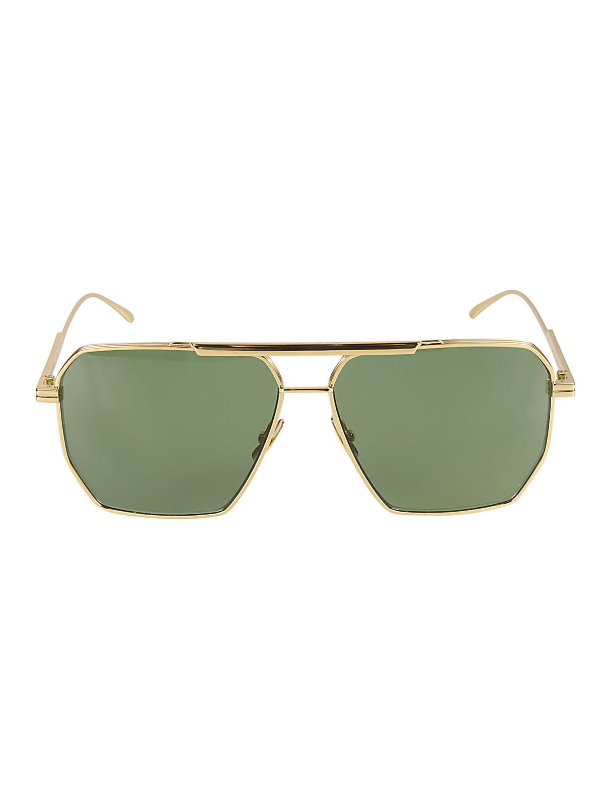 Bottega Veneta Eyewear Gold-tone Aviatore Style Sunglasses