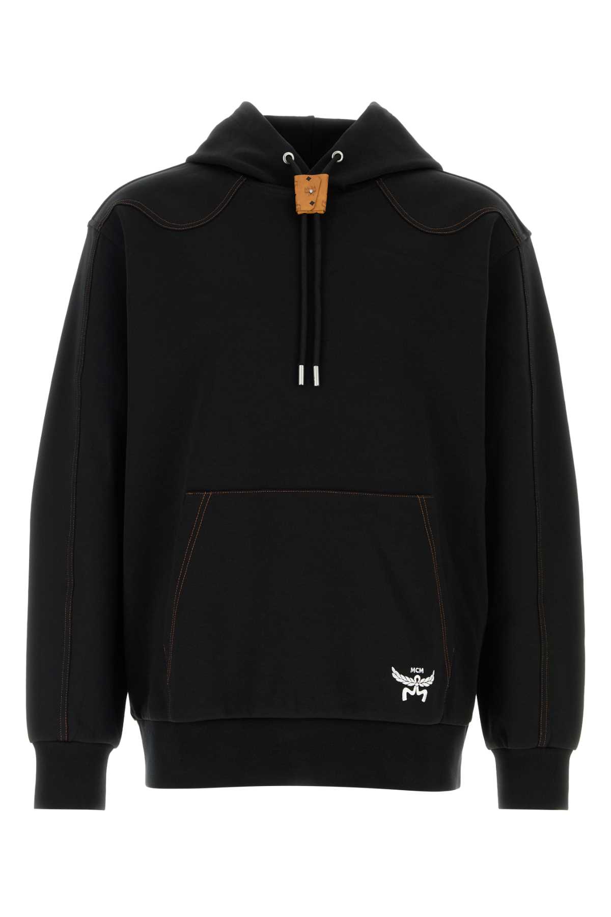 MCM Black Stretch Polyester Blend Sweatshirt