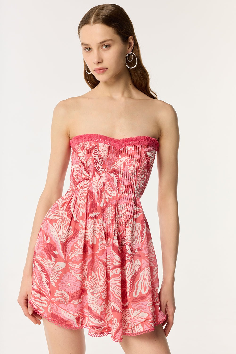Bandeau Dress Claire - Pink Tiger Lily