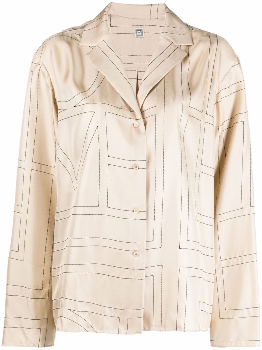 TOTEME Monogram Silk Shirt