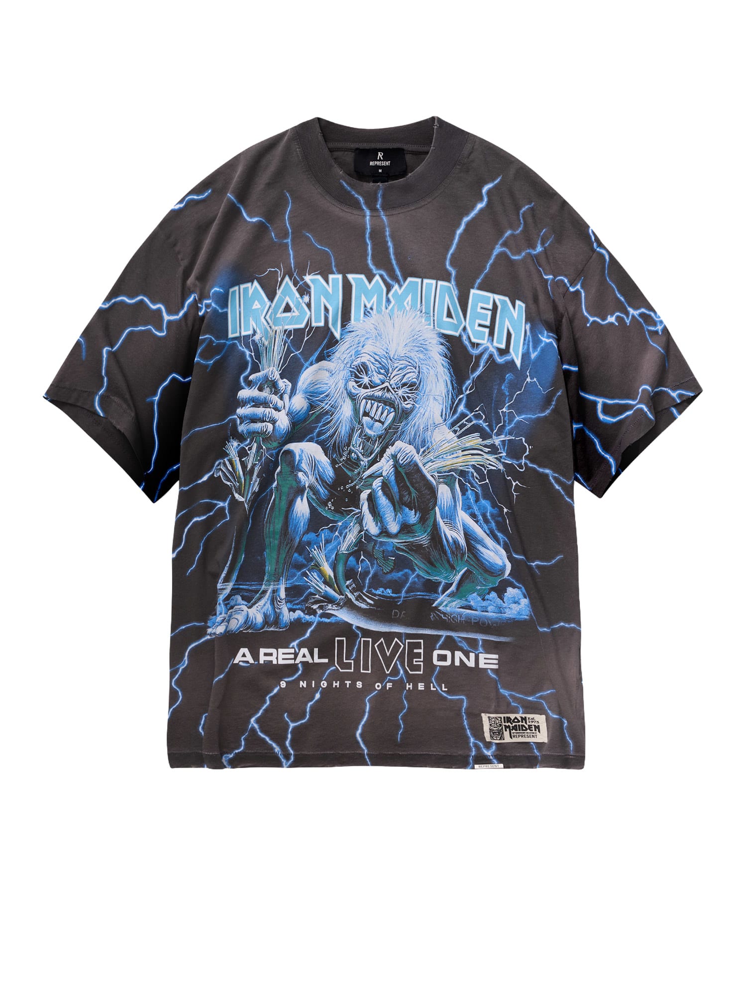 REPRESENT Iron Maiden X A Real Live One Cotton And Hemp T-shirt